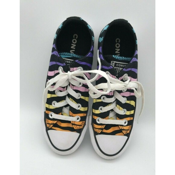 Converse Chuck Taylor All Star Rainbow Zebra OX Low Top Sneakers Women's Size 5 - Picture 3 of 12
